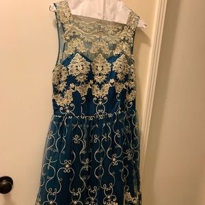 Turquoise Lace MIDI Dress. Purchased from ModCloth in 2017. NWT. Size 16